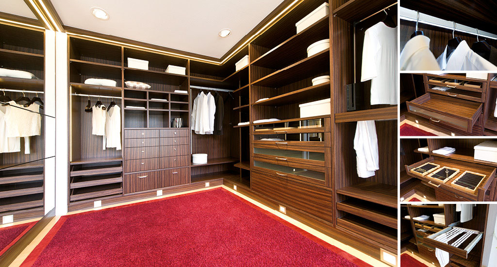 Begehbarer Kleiderschrank Nuss Holz Massiv Schrank System Schreinerei Hamm in Lahr